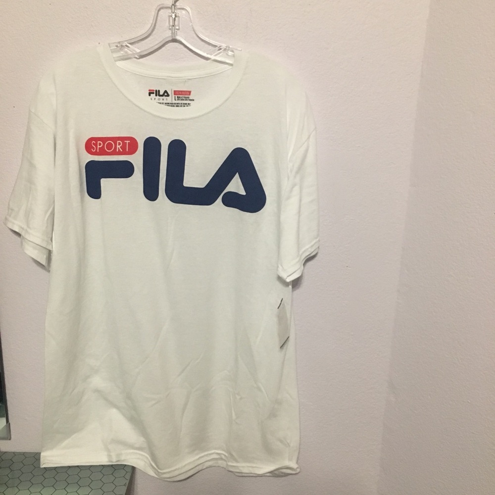 NWT FILA Large White Graphic Tee